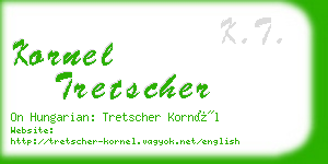 kornel tretscher business card